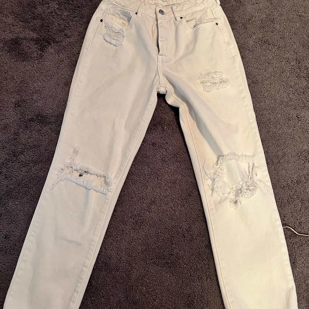 Mom white jeans